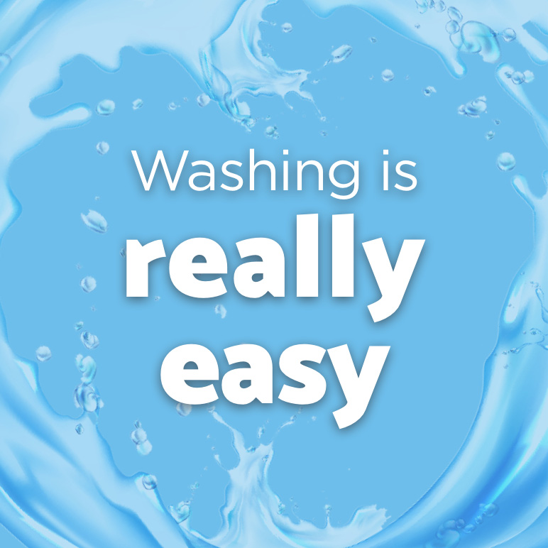 Washing reusable incontinence products is easy