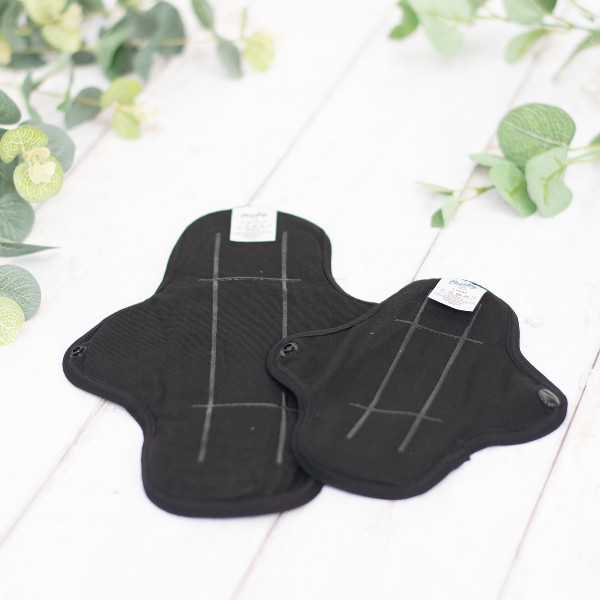 Black Cotton Non-slip period pads