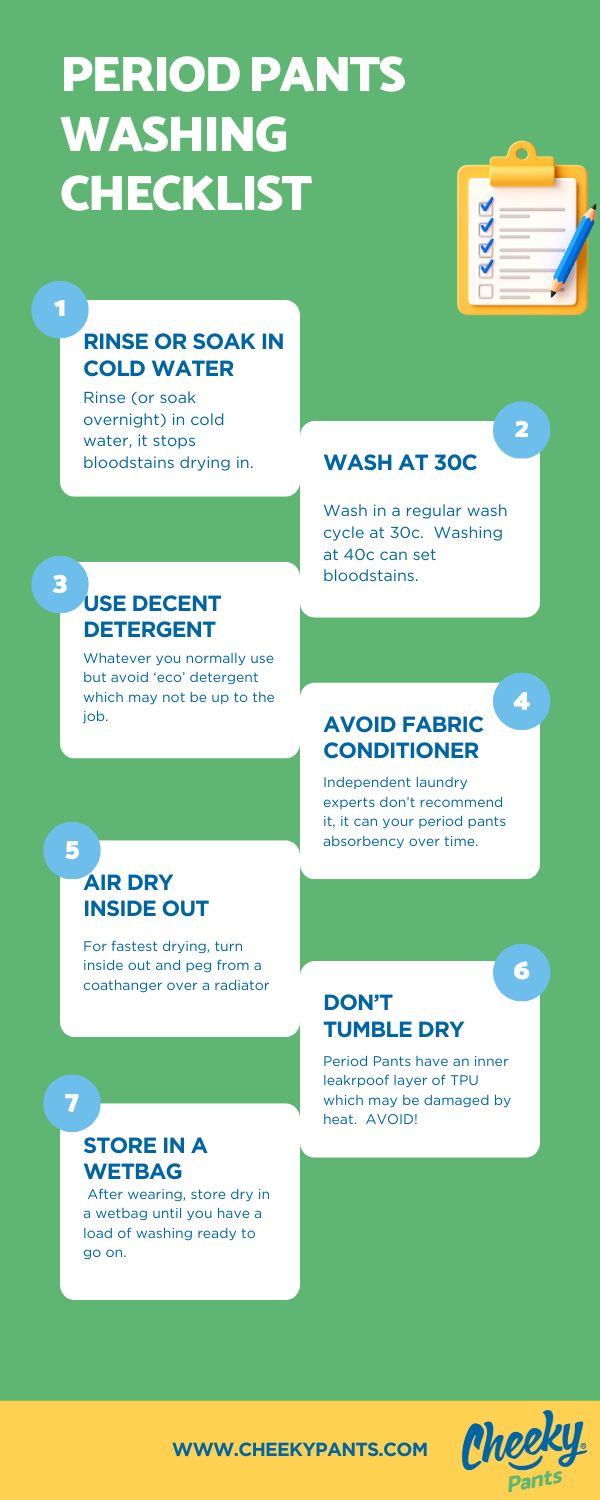 How to Wash Period Pants Properly | Step By Step Care Guide